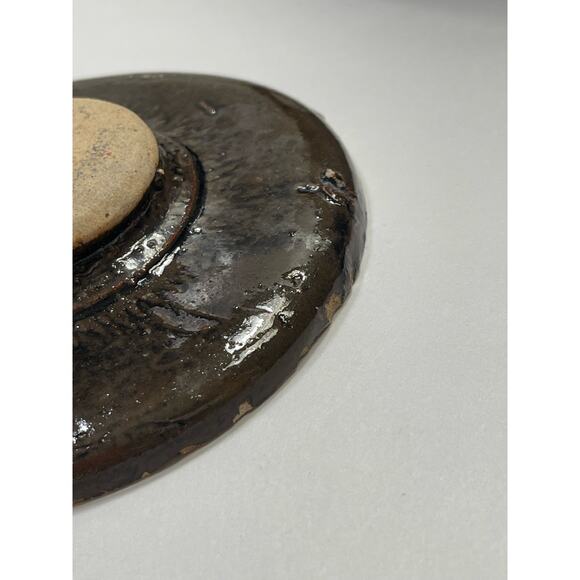 Vintage Primitive Number 3 Bean Pot/Crock One Handle with Lid - Picture 9 of 9